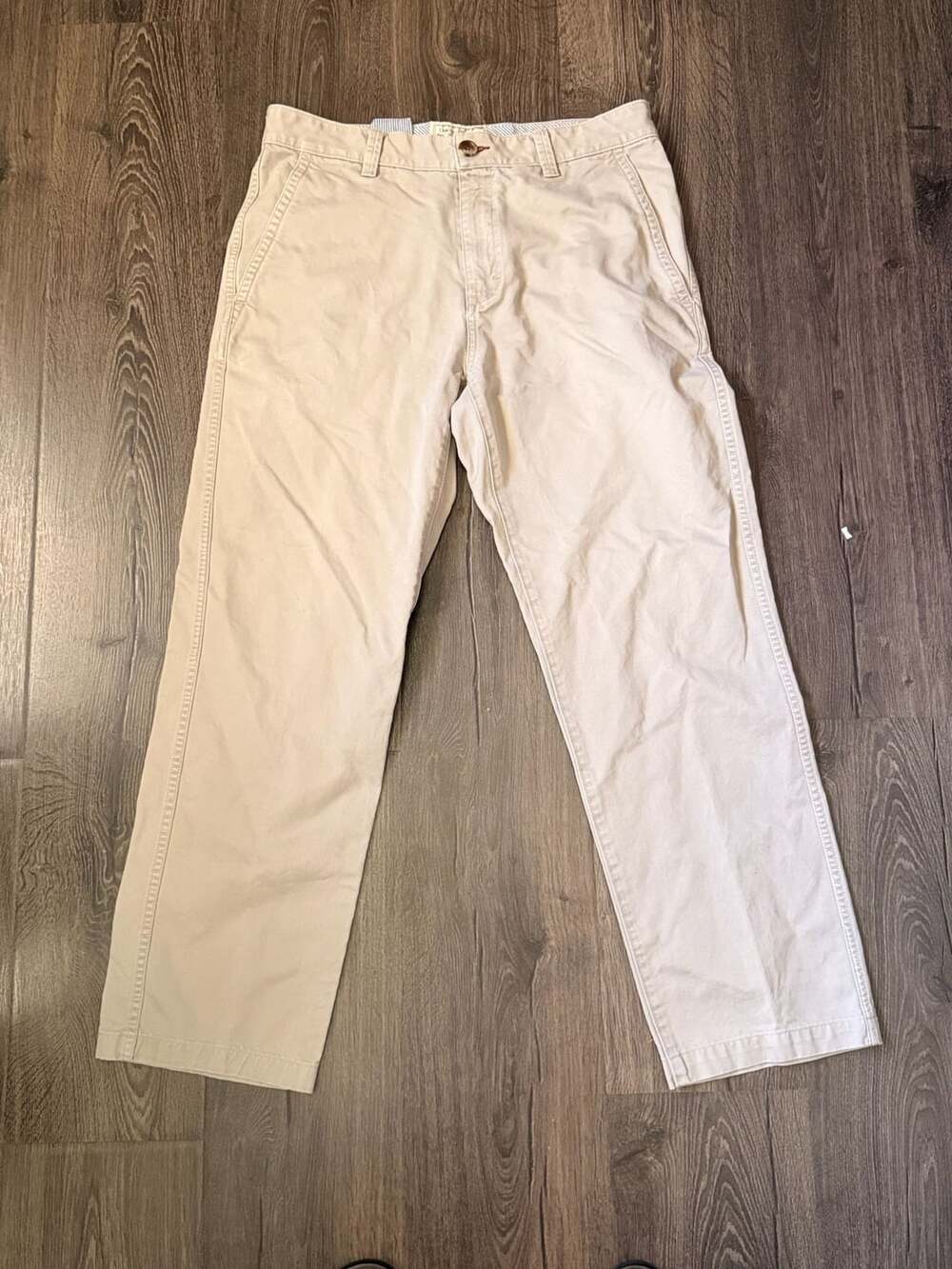 Transcript Straight Fit Beige Khaki Chino Pants Men's Size 34W x 34L